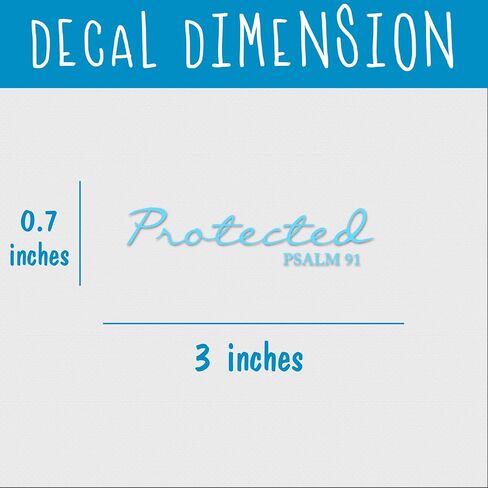Set 2Pcs Protected Bible Rearview Mirror Decal Bible Verse Christian Jesus Car Decals Water Bottle Window Sticker Vinyl Waterproof 3x0,7 Inches Decal New Car Accessories Gift for Mom Dad Friend in Kuwait
