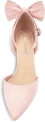 Carcuume Womens Bow Tie Back Back Clears Close Toe Pumps Stiletto High Heels Wedding Shoes Sandals strap kyel sandals in Kuwait