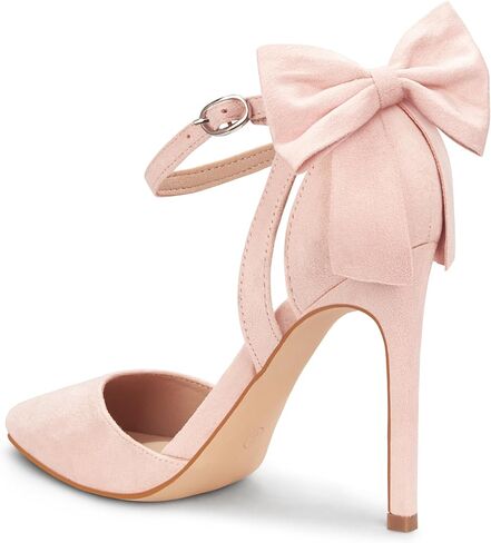 Carcuume Womens Bow Tie Back Back Clears Close Toe Pumps Stiletto High Heels Wedding Shoes Sandals strap kyel sandals in Kuwait