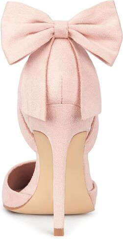 Carcuume Womens Bow Tie Back Back Clears Close Toe Pumps Stiletto High Heels Wedding Shoes Sandals strap kyel sandals in Kuwait