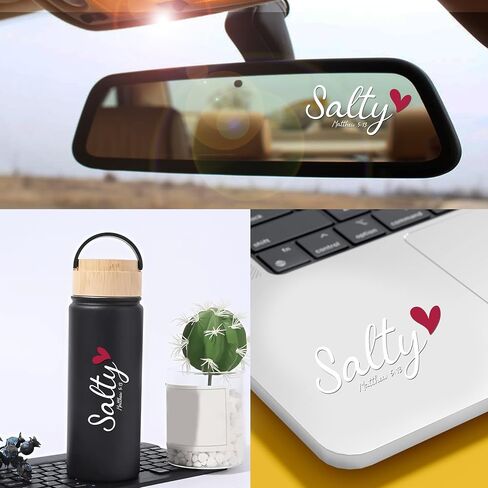 Set 2Pcs Protected Bible Rearview Mirror Decal Bible Verse Christian Jesus Car Decals Water Bottle Window Sticker Vinyl Waterproof 3x0,7 Inches Decal New Car Accessories Gift for Mom Dad Friend in Kuwait