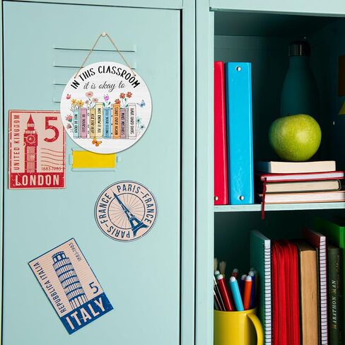 Calming Corner Classroom Sign, 12x12 Inches Calming Down Corner Wood Decor for Classroom, Calm Down Decorations for Classroom Door Hanger-C13 in Saudi Arabia