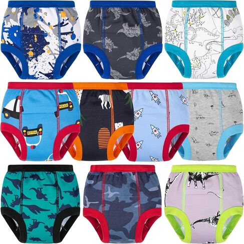 BIG ELEPHANT 10-Pack Baby Potty Training Underwear, Soft 100% Cotton Absorbent Training Pants for Boys & Girls, Ages 12M-10Y in Kuwait