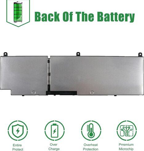 استبدال بطارية الكمبيوتر المحمول RCVVT لجهاز Dell Precision 7670 7680 7770 7780 Series Notebook T6PFX 451-BCYH 0X26RT X26RT 0NWDC0 NWDC0 أسود 11.55 فولت 83 وات 6827 مللي أمبير في الساعة in Kuwait