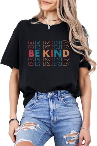 Be Kind Motivational T-Shirt for Women, Men, Unisex - 100% Cotton - Classic Fit Short Sleeve Graphic Tee in Saudi Arabia