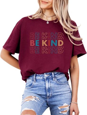 Be Kind Motivational T-Shirt for Women, Men, Unisex - 100% Cotton - Classic Fit Short Sleeve Graphic Tee in Saudi Arabia