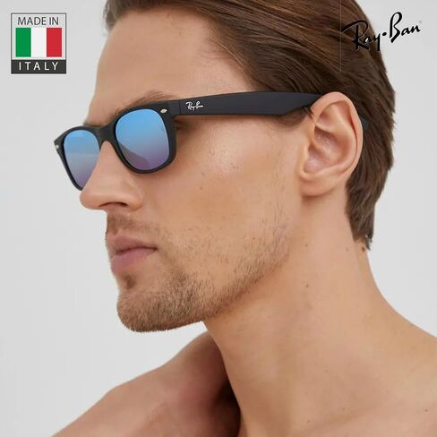 Ray-Ban RB2132 New Wayfarer Flash Square Square Shope Square مع حزمة مجموعة النظارات الرسمية in Saudi Arabia