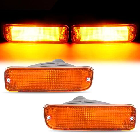 HECASA Pair Front Bumper Turn Signal Light Compatible with 95-97 Toyota Tacoma 4WD/98-00 Toyota Tacoma DLX RWD Replacement for TO2531122 TO2530122 Turn Signal Lamp Driver & Passenger Side Amber Lens in Saudi Arabia