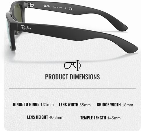 Ray-Ban RB2132 New Wayfarer Flash Square Square Shope Square مع حزمة مجموعة النظارات الرسمية in Kuwait