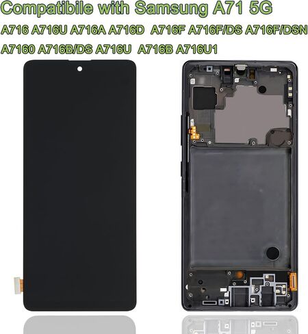 for Samsung A71 Screen Replacement A715 A715F SM-A715F/DS SM-A715F/DSN 6.7'' LCD Display Touch Digitizer Assembly with Frame & Tools in Saudi Arabia