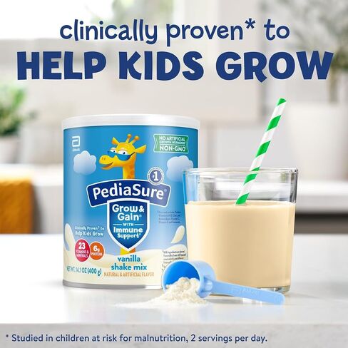 PediaSure Grow & Gain Shake Mix, 6g Protein, Vanilla, 14.1 oz Can, 3pk in Saudi Arabia