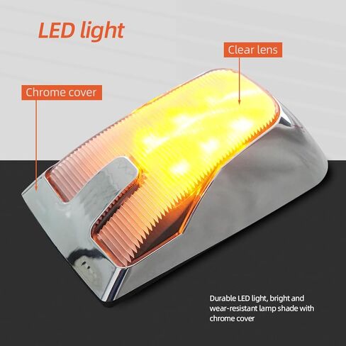 FV Pair LED Front Side marker Light for Volvo VN VNL Hood Mount 2018 up 12V (F01054-LR) in Kuwait
