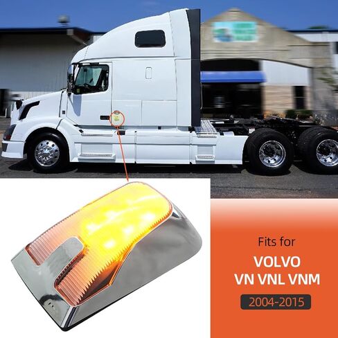 FV Pair LED Front Side marker Light for Volvo VN VNL Hood Mount 2018 up 12V (F01054-LR) in Kuwait