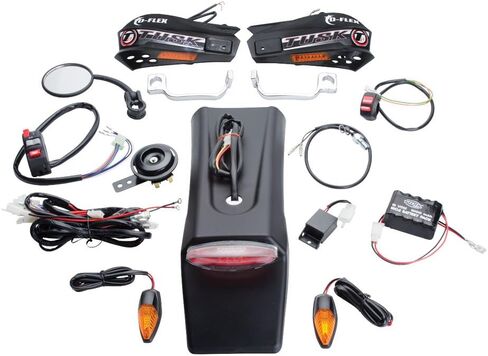 Tusk Motorcycle Enduro Lighting Kit with Handguard Turn Signals with Taillight with Flag Style Handguards Compatible with Honda XR650R 2000-2007/XR400R 2000-2007/XR250R 1990-2004 in Saudi Arabia