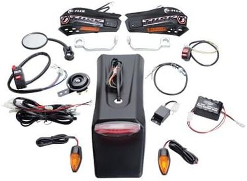Tusk Motorcycle Enduro Lighting Kit with Handguard Turn Signals with Taillight with Flag Style Handguards Compatible with Honda XR650R 2000-2007/XR400R 2000-2007/XR250R 1990-2004 in Saudi Arabia