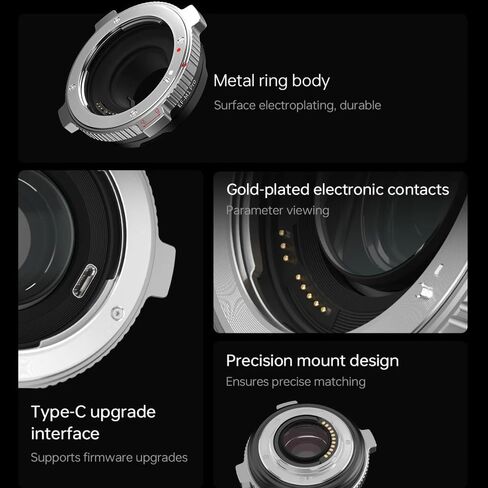 VILTROX EF-FX1 Pro Lens Mount Adapter Auto Focus Ring Converter with Aperture Control for Canon EF/EF-S Lens to Fuji X-Mount Mirrorless Camera X-T20 X-T10 X-E2 X-E1 X-T20 X-T10 X-T100 X-PRO2 in Saudi Arabia