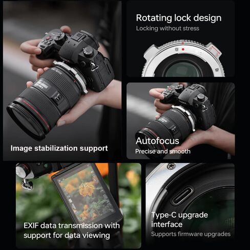 VILTROX EF-FX1 Pro Lens Mount Adapter Auto Focus Ring Converter with Aperture Control for Canon EF/EF-S Lens to Fuji X-Mount Mirrorless Camera X-T20 X-T10 X-E2 X-E1 X-T20 X-T10 X-T100 X-PRO2 in Saudi Arabia