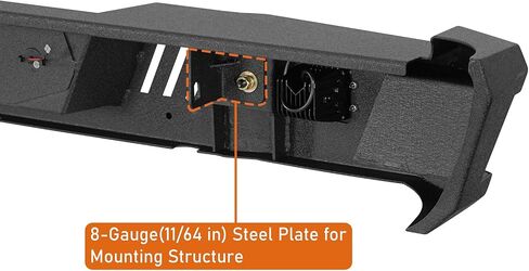 Hooke Road Rear Bumper for 1988-1998 Chevy Silverado C1500 C2500 K1500 K2500 Fleetside, Rock Crawler Steel Bumper with LED Lights in Saudi Arabia
