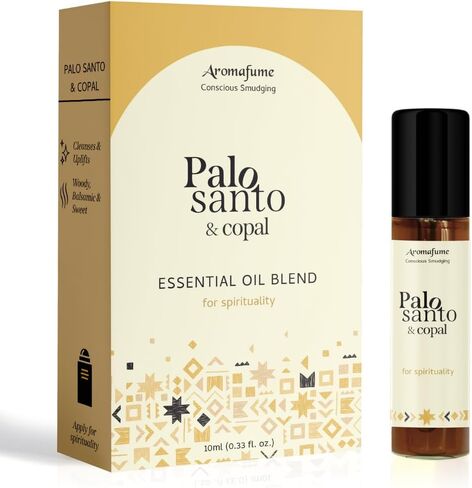 Palo Santo & Copal Essential Oil Roll-On by Aromafume | 1 x 10ml / 0.33 fl oz | Aromatherapy Oils | Natural Roll On Perfume | Spiritual Meditation Accessories in Saudi Arabia