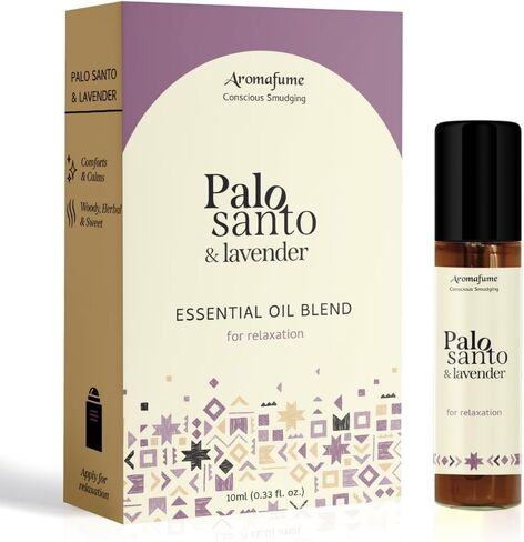 Palo Santo & Copal Essential Oil Roll-On by Aromafume | 1 x 10ml / 0.33 fl oz | Aromatherapy Oils | Natural Roll On Perfume | Spiritual Meditation Accessories in Saudi Arabia