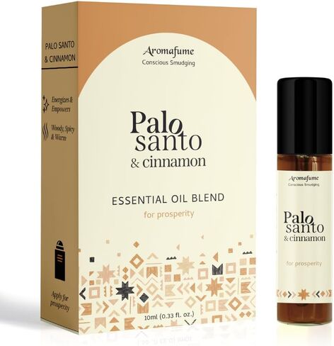 Palo Santo & Copal assental Oil Roll-On by Aromafume | 1 × 10 مل / 0.33 فلوريدا أوقية | زيوت العطرية | لفة طبيعية على العطور | إكسسوارات التأمل الروحية in Kuwait