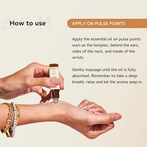Palo Santo & Copal assental Oil Roll-On by Aromafume | 1 × 10 مل / 0.33 فلوريدا أوقية | زيوت العطرية | لفة طبيعية على العطور | إكسسوارات التأمل الروحية in Kuwait
