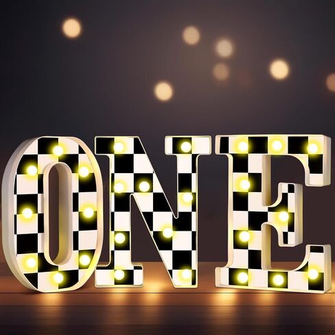 Pink Bow Party First Birthday Decor, LED Light up Litter One, Bow First Birthday Party Tabletop Decor, One Sign for Coquette Party Girls 1 Year Old Birthday Party in Saudi Arabia