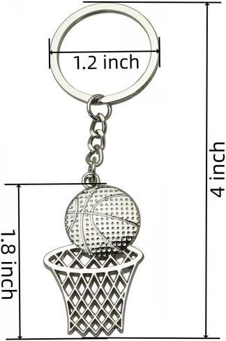 Basketball Hoop Keychain Sports Ball Pendant Key Ring Bag Mini Cute Gifts for Men Boys Girls Son Daughter Teams in Kuwait