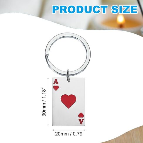 PATIKIL Ace of Spades Keychain, Lucky Poker Keychain Pendant Cute Ace of Spades Pendant Keyring in Saudi Arabia