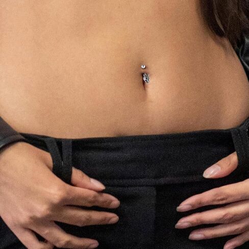 HZMAN Belly Button Rings for Women 14G Surgical Steel Belly Rings Gothic Animal Belly Rings Navel Piercing Jewelry in Saudi Arabia