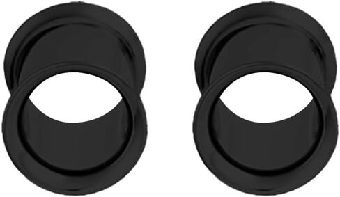 Satix 2-8PCS 316L Surgical Steel PVD Black Double Flared Tunnels Plugs 12G-2 Inch Ear Lobe Stretcher Expander Earring Gauges Piercing Jewelry in Kuwait