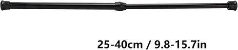 Adjustable Telescopic Tension Rod - High-Carbon Steel, 40-70cm, Black, Easy Installation for Bathroom Curtains & Home Organization in Saudi Arabia