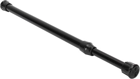 Adjustable Telescopic Tension Rod - High-Carbon Steel, 40-70cm, Black, Easy Installation for Bathroom Curtains & Home Organization in Saudi Arabia