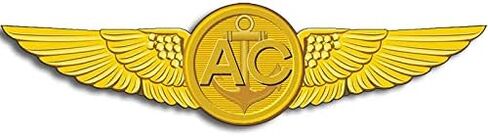US Navy Aircrew Wings Gold with AC Sticker (Naval Aviation Vinyl Decal for car or Laptop SAR, USCG (2 x 7 inch) USN Licensed in Saudi Arabia
