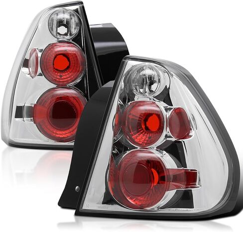 SPEC-D TUNING Black Housing Clear Lens Tail Lights Compatible with 2004-2007 Chevy Malibu All Models Except Maxx, Left + Right Pair Assembly in Saudi Arabia