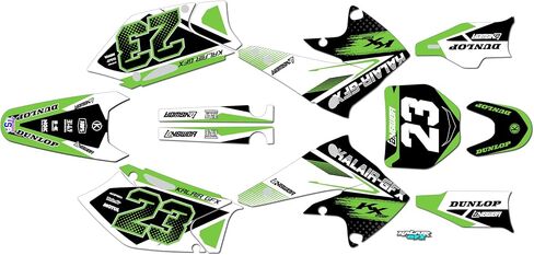 Graphics Kit for Kawasaki KX250F (2004-2005) Evader Series Gray 9 Mil-Dirt Pit Bike Motorcycle Stickers,Dirtbike Racing Decal Automotive Motocross Accessories no Plastics in Saudi Arabia