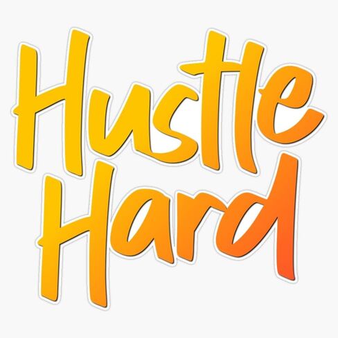 MAGNET Best Hustler designs for daily motivation Magnet Vinyl Magnetic Sticker Size 5" in Saudi Arabia