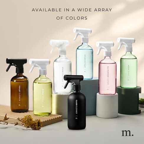 زجاجة رذاذ زجاج Maisonovo - 16.9 Fl Oz Amber X 2 مع 16 علامة in Kuwait