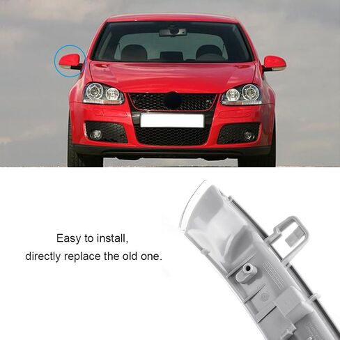 Kimiss Mirror Turn Light ، مؤشر مرآة الجناح الأيسر المنعطف مع لمبة LED لـ MK5 1K0949101 // 1K0949101 in Saudi Arabia
