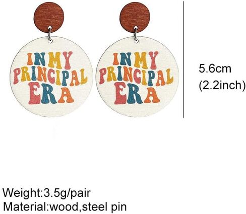 Creative Wooden Teacher Earrings For Women Math Pi Earrings Sunflower Book Librarian Read Book Stud Earrings Teacher's Appreciation Back To School Jewelry in Saudi Arabia
