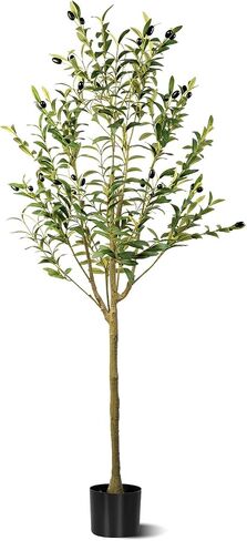 3FT Artificial Olive Tree, Indoor Faux Olive Tree Fake Potted Silk Olive Tree Plants with Lifelike Branches & Fruits for Home Office Decor in Saudi Arabia