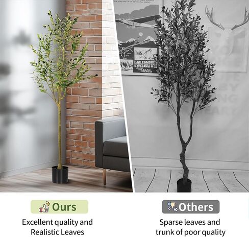3FT Artificial Olive Tree, Indoor Faux Olive Tree Fake Potted Silk Olive Tree Plants with Lifelike Branches & Fruits for Home Office Decor in Saudi Arabia
