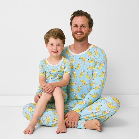 Little Sleepies Short Sleeve Shirt & Shorts Pajama Set for Kids, Viscose Derived from Bamboo Toddler 2-Piece PJs in Kuwait