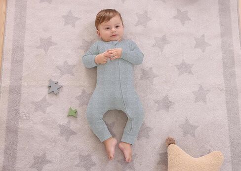 GUISBY Cotton Sleepers Footless Pajamas with Zipper and Mittens Long Sleeve Rompers for Baby in Kuwait