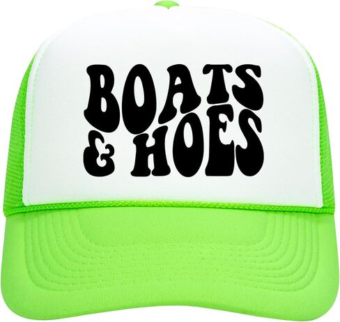 القوارب والمعاولات مضحكة صيف سائق الشاحنة قبعة الكبار رغوة الجبهة الكلاسيكية 5 لوحة الشبكة snapback in Kuwait