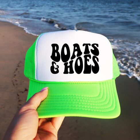 القوارب والمعاولات مضحكة صيف سائق الشاحنة قبعة الكبار رغوة الجبهة الكلاسيكية 5 لوحة الشبكة snapback in Kuwait