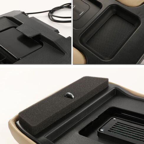 Dotcom Center Center Console Lid Kit W/Charging Cable Replacement لعام 1999 2000 2001 2002 2003 2004 2005 2006 2007 Chevy Silverado Suburban Tahoe GMC Sierra Yukon Lid Arm Latch Dark Gray in Kuwait