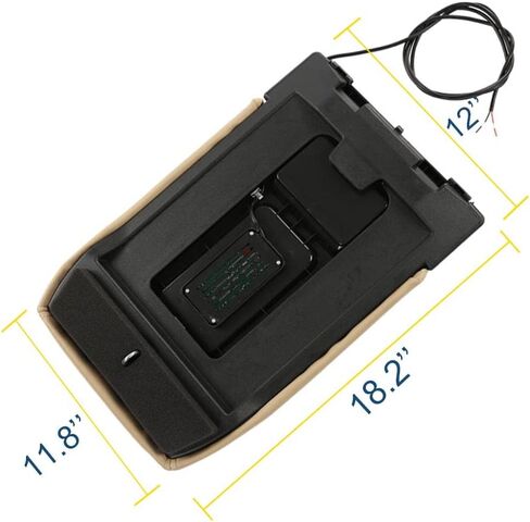 Dotcom Center Center Console Lid Kit W/Charging Cable Replacement لعام 1999 2000 2001 2002 2003 2004 2005 2006 2007 Chevy Silverado Suburban Tahoe GMC Sierra Yukon Lid Arm Latch Dark Gray in Kuwait