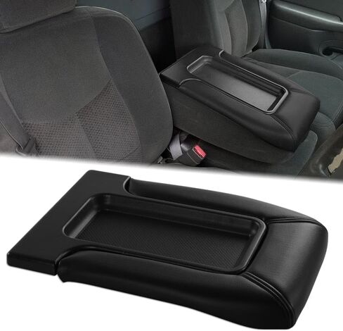 DOTCOM Center Console Lid Repair Kit W/Charging Cable Replacement for 1999 2000 2001 2002 2003 2004 2005 2006 2007 Chevy Silverado Suburban Tahoe GMC Sierra Yukon Lid Arm Rest Latch Dark Gray in Kuwait