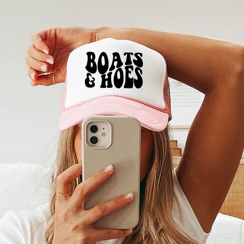 القوارب والمعاولات مضحكة صيف سائق الشاحنة قبعة الكبار رغوة الجبهة الكلاسيكية 5 لوحة الشبكة snapback in Kuwait